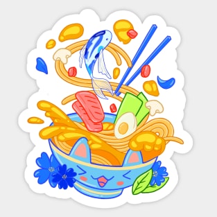 Kawaii Happy Ramen Bowl Sticker